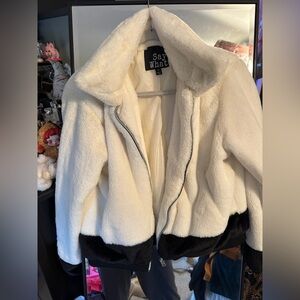 Say What? Women's Cream and Black Teddy Jacket